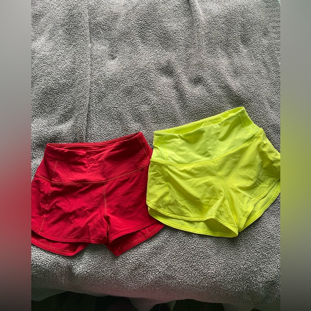 Lululemon high rise speed up shorts, size 2! Only worn one time
